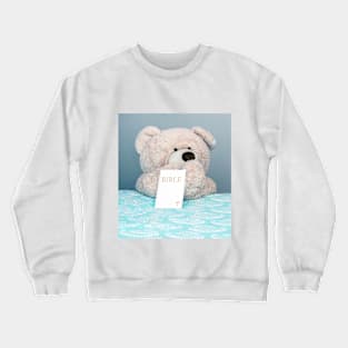 Teddy bear prays before bed Crewneck Sweatshirt